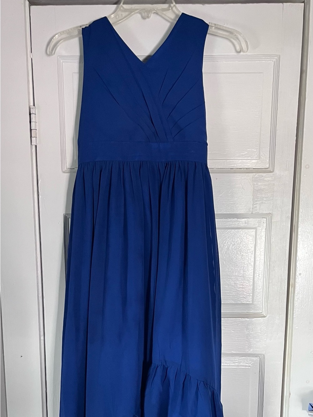 Sholeno Kids Flower Girls Chiffon V Neck Party Dress with asymmetrical hem